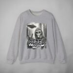 Bigfoot Rebel Sweatshirt: Cozy Casual Wear, Perfect for Nature Lovers, Funny Gift for Holidays, Adventure Apparel, UFO Enthusiast Gear