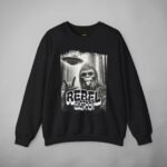 Bigfoot Rebel Sweatshirt: Cozy Casual Wear, Perfect for Nature Lovers, Funny Gift for Holidays, Adventure Apparel, UFO Enthusiast Gear